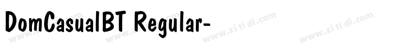 DomCasualBT Regular字体转换